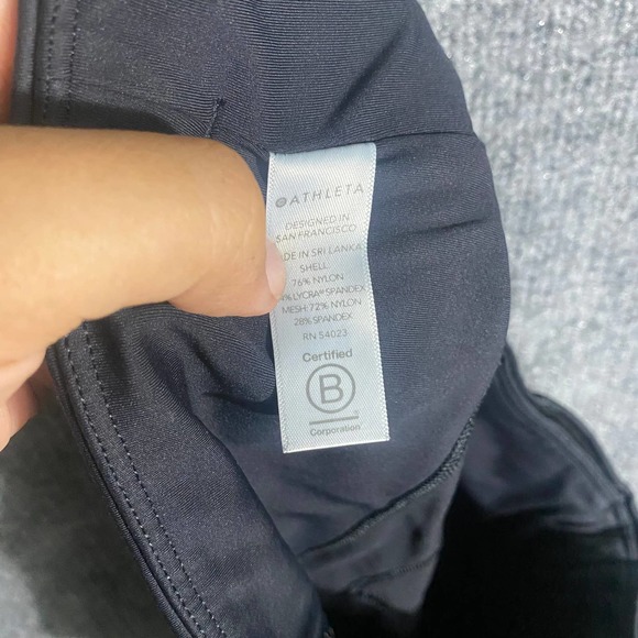 Athleta Leggings Small Black High Rise 7/8 Mesh Stretch Athleisure - Picture 14 of 15
